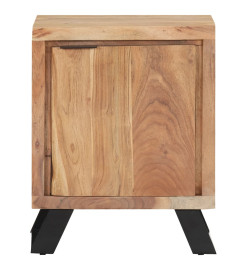 Table de chevet 40x30x50 cm Bois d'acacia avec bord naturel