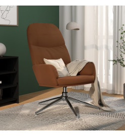 Chaise de relaxation Marron Similicuir daim