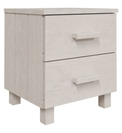 Tables de chevet HAMAR 2 pcs Blanc 40x35x44,5 cm Bois massif