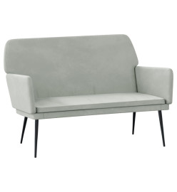 Banc Gris clair 108x79x79 cm Velours