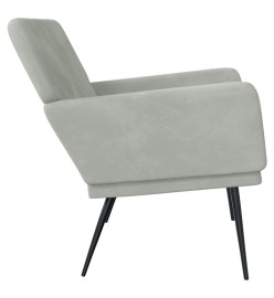 Banc Gris clair 108x79x79 cm Velours