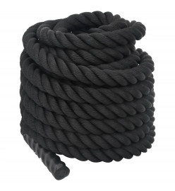 Corde de combat noir 12 m 9 kg polyester