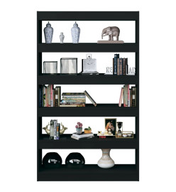 Bibliothèque/Séparateur de pièce Noir 100x30x166 cm