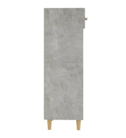 Armoire à chaussures Gris béton 30x35x105 cm Bois d'ingénierie