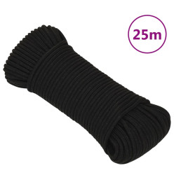 Corde de travail Noir 4 mm 25 m Polyester