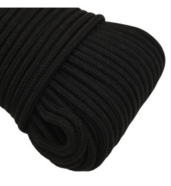 Corde de travail Noir 4 mm 25 m Polyester