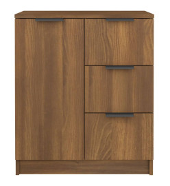 Buffets 2 pcs Chêne marron 60x30x70 cm Bois d'ingénierie