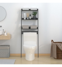 Étagère de toilette Gris 63,5x32x179 cm Bois de pin massif