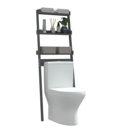 Étagère de toilette Gris 63,5x32x179 cm Bois de pin massif