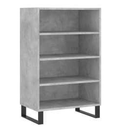 Buffet haut gris béton 57x35x90 cm bois d'ingénierie