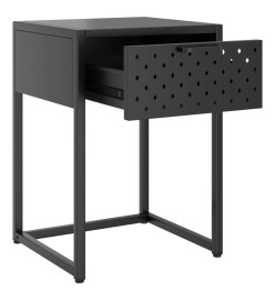 Table de chevet Anthracite 38x35x54 cm Acier