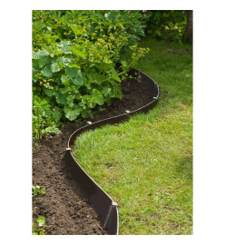 Nature Piquets d'ancrage de jardin 10 pcs noir petit