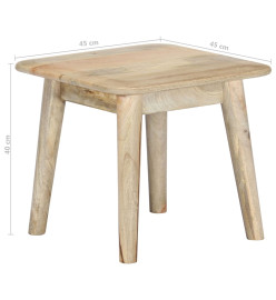 Table basse 45x45x40 cm Bois de manguier massif