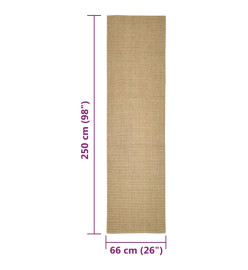 Tapis Sisal naturel 66x250 cm