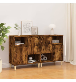 Buffets 2 pcs chêne fumé 60x35x70 cm bois d'ingénierie