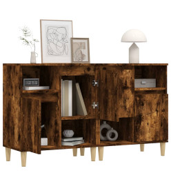 Buffets 2 pcs chêne fumé 60x35x70 cm bois d'ingénierie