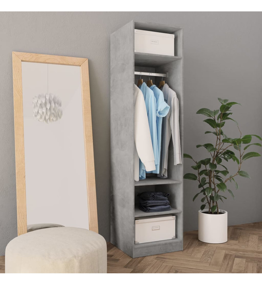 Garde-robe Gris béton 50 x 50 x 200 cm Aggloméré Garde-robe Gris béton 50 x 50 x 200 cm Aggloméré
