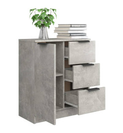 Buffet Gris béton 60x30x70 cm Bois d'ingénierie