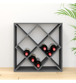 Armoire à vin Gris 62x25x62 cm Bois de pin massif