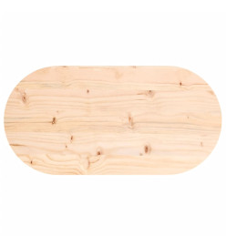 Dessus de table 80x40x2,5 cm bois de pin massif ovale