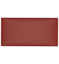 Panneaux muraux 12pcs Rouge bordeaux 60x30 cm Similicuir 2,16m²