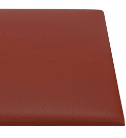 Panneaux muraux 12pcs Rouge bordeaux 60x30 cm Similicuir 2,16m²