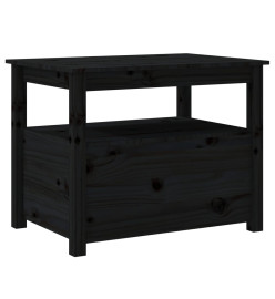 Table basse Noir 71x49x55 cm Bois massif de pin