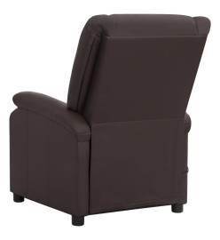 Fauteuil de massage marron cuir véritable