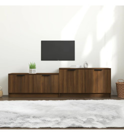 Meuble TV Chêne marron 158,5x36x45 cm Bois d'ingénierie