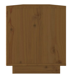 Meuble TV Marron miel 110x34x40 cm Bois de pin massif