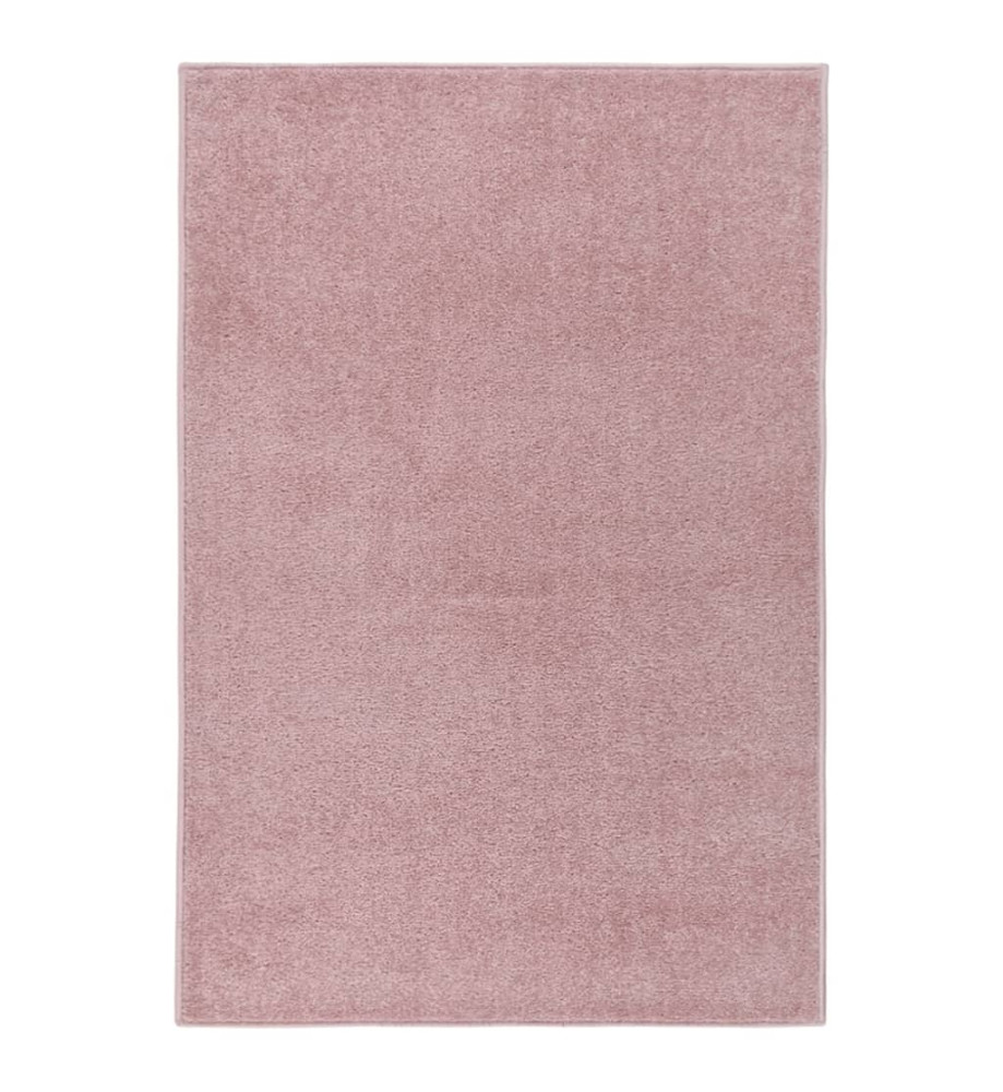 Tapis à poils courts 160x230 cm Rose