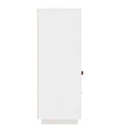 Buffet haut Blanc 100x40x108,5 cm Bois massif de pin