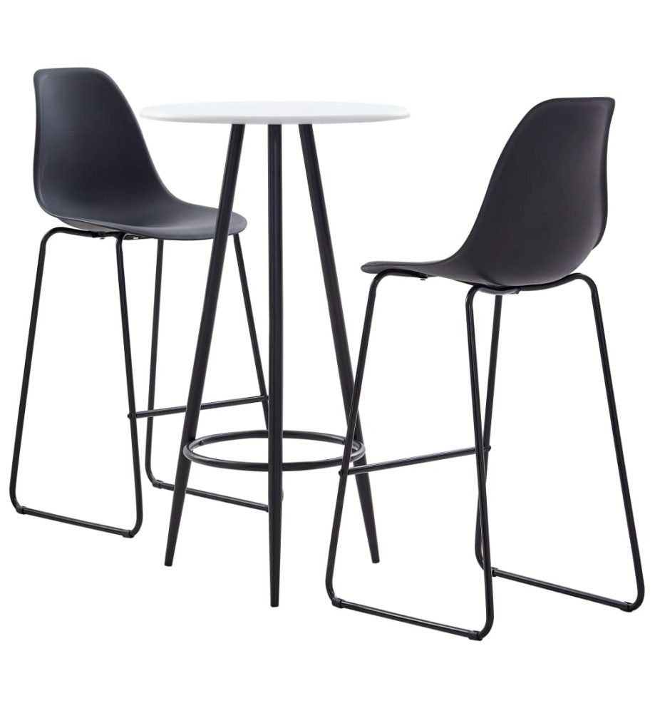 Ensemble de bar 3 pcs Plastique Noir