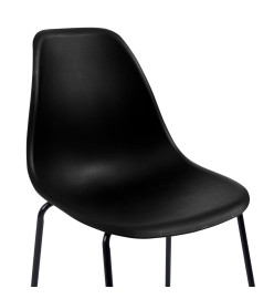 Chaises de bar lot de 2 noir plastique