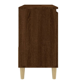 Armoire de bain chêne marron 65x33x60 cm bois d'ingénierie