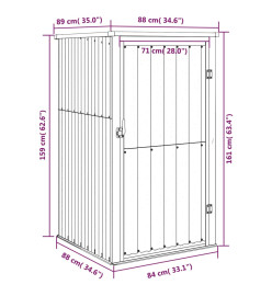 Abri à outils de jardin marron 88x89x161 cm acier galvanisé