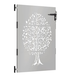 Portail de jardin 85x150 cm acier corten conception de l'arbre