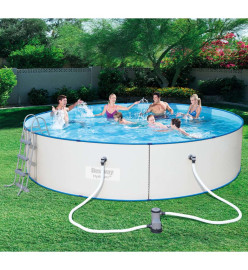 Bestway Ensemble de piscine Hydrium avec cadre en acier rond 460x90 cm