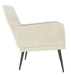 Fauteuil Crème 62x79x79 cm Velours