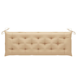 Banc de jardin avec coussin 157 cm Bois d'acacia massif