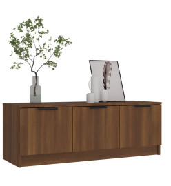 Meuble TV Chêne marron 102x35x36,5 cm Bois d'ingénierie