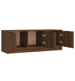 Meuble TV Chêne marron 102x35x36,5 cm Bois d'ingénierie