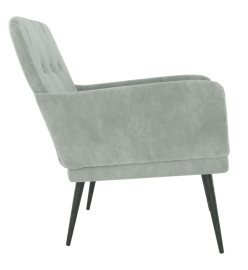 Fauteuil Gris clair 62x79x79 cm Velours