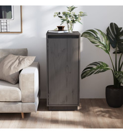Buffet Gris 31,5x34x75 cm Bois massif de pin