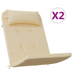 Coussins de chaise adirondack lot de 2 beige tissu oxford