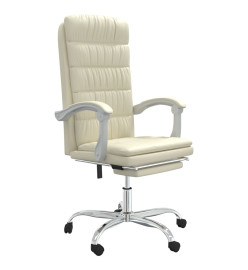 Fauteuil inclinable de bureau Crème Similicuir