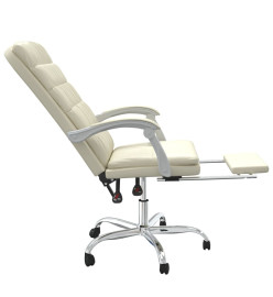 Fauteuil inclinable de bureau Crème Similicuir