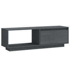 Meuble TV Gris 110x30x33,5 cm Bois de pin massif