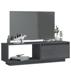 Meuble TV Gris 110x30x33,5 cm Bois de pin massif