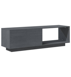 Meuble TV Gris 110x30x33,5 cm Bois de pin massif